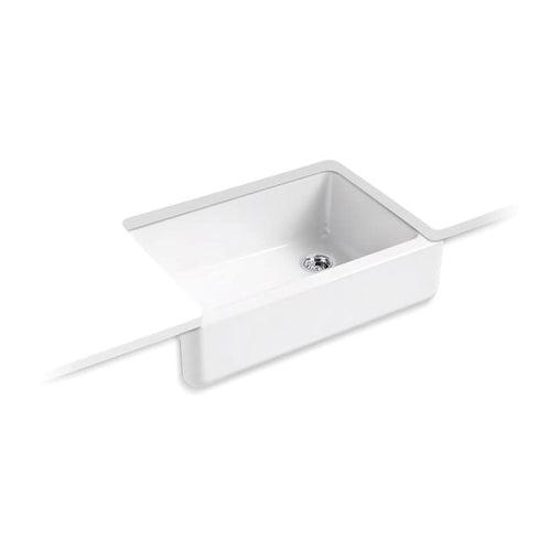 Whitehaven® Single Bowl Kitchen Sink, Under Mount, 32-11/16 x 21-9/16 in, 8-13/16 in Bowl Depth, Cast Iron, White - pckmdo05omwc8lp9ssgr_x500.jpg