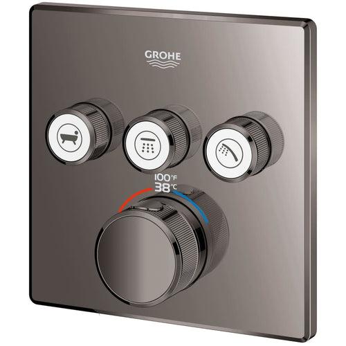 Grohtherm Three Function Thermostatic Valve Trim Only with Four Knob / Push Button Handles, Integrated Diverter, and Volume Control - Less Rough In - pe90ufwwpdse52u6uwvm_x500.jpg