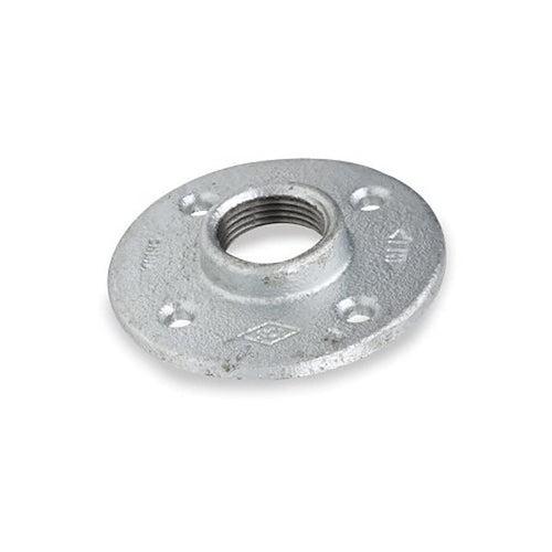 Floor Flange, 2-1/2 in, FNPT, 6-3/4 in OD, 4 Bolt Holes, 125 lb, Malleable Steel - pf4ttni8dip6vfpy0vif_x500.jpg