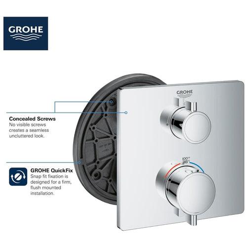 Grohtherm Thermostatic Valve Trim Only with Dual Lever Handles and Volume Control - Less Rough In - pfugxju3uyb0m0drm4h5_x500.jpg