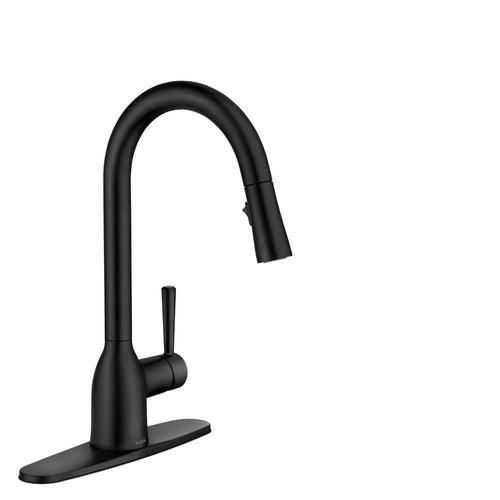 Adler Single-Handle Pull-Down Sprayer Kitchen Faucet with Reflex and Power Clean in Matte Black - pfxtg7fxrvgoiqaciuio_x500.jpg