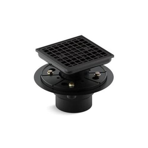 Square Shower Drain, ClearFlo™ Solid Brass Grid, PVC/Brass Drain, Matte Black - pgkdmnsuji4l45bl07jc_x500.jpg