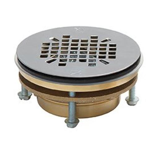 JackRabbit™ Shower Pan Drain, 2 in, No Caulk, 4-1/4 in, Grid, Brass Drain, Stainless Steel - pgxk4ihdbhehdd6g16t8_x500.jpg