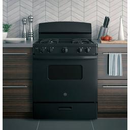 GE 30 in. 4.8 cu. ft. Freestanding Gas Range in Black (JGBS10DEMBB) - pmybltkuxetbjsjvjwec_x500.jpg