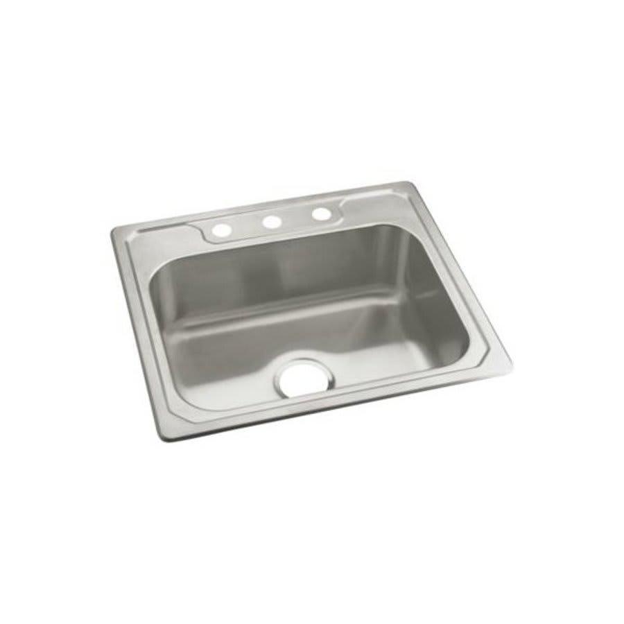 Middleton® Single Bowl Kitchen Sink, Top Mount, 25 x 22 in, 8 in Bowl Depth, 3-Hole, 20 ga Luster Steel, Stainless - pt2j2dlrsbmlhod566zt_800x500@2x.jpg