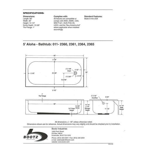 Aloha 60 in. x 30 in. Soaking Bathtub with Right Drain in White - pulkxohfbsu3nhv41eth_x500.jpg