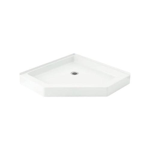 Intrigue™ Neo-Angle Shower Tray/Base, Solid Surface, White - pxq5kavgbwco4vwc4hsj_x500.jpg