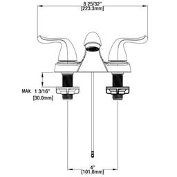 Glacier Bay Constructor 4 in. Centerset 2-Handle Low-Arc Bathroom Faucet in Brushed Nickel - pxsqipos8qyjjt9ydj2y_x500.jpg