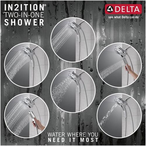 Universal Showering In2ition 2.5 GPM Multi Function Shower Head with Touch-Clean, MagnaTite, and H2Okinetic Technology - pyh3cfg4ujc3dgturzau_x500.jpg