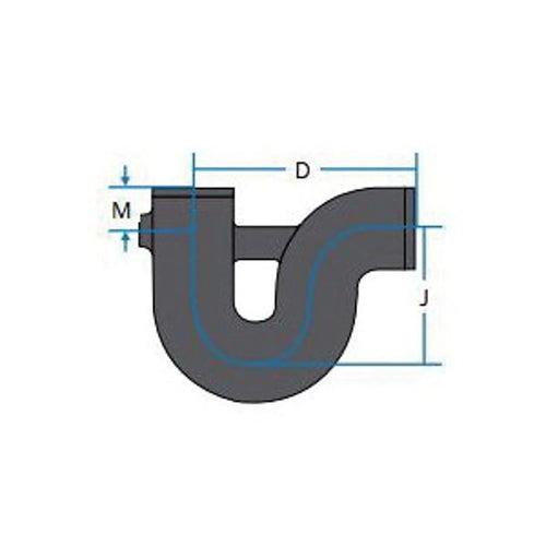 P-Trap with 1/2" Tap, 2 in, No Hub, Cast Iron - q9mqggxsf5poxszwwv8l_x500.jpg