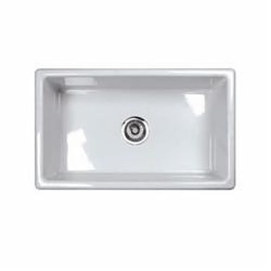 Shaws Classic Single Bowl Kitchen Sink, Under Mount, 30 x 18-1/8 in, 9-1/4 in Bowl Depth, Fireclay, White - qdfzikdxh6uvsnisbs0d_800x500@2x.jpg