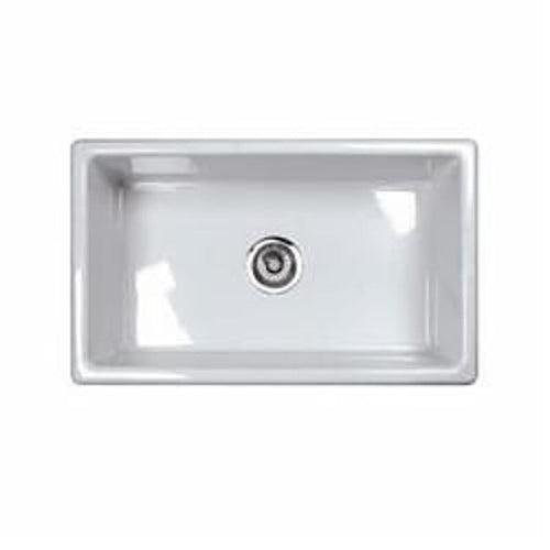 Shaws Classic Single Bowl Kitchen Sink, Under Mount, 30 x 18-1/8 in, 9-1/4 in Bowl Depth, Fireclay, White - qdfzikdxh6uvsnisbs0d_x500.jpg