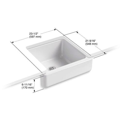 Whitehaven 23-1/2" Self-Trimming Farmhouse Single Basin Enameled Cast Iron Kitchen Sink with Shortened Apron - qetvirv0vjwwlrdssmrx_x500.jpg