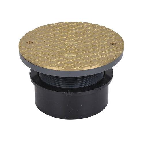 Cleanout With Top, 4 in Outlet, Socket, 6 in Cover, Round, Brass - qfqd9apidrfg0csbjwce_x500.jpg