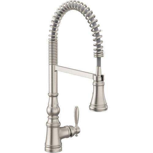 Weymouth 1.5 GPM Single Hole Pre-Rinse Pull Down Kitchen Faucet with Power Boost - qmkc2eowrqil2msiywdo_x500.jpg