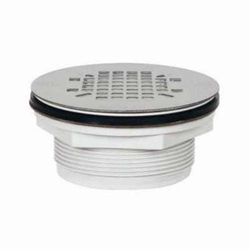 Shower Module Drain, 2 in, No Caulk, 4-1/4 in, Grid, PVC Drain, Stainless Steel - qmtrh49ak4wjmw0nbclz_x500.jpg