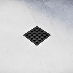 Pro Drain Cover, 3.75 in L x 3.75 in W, Stainless Clad/ Polycarbonate, Matte Black - qqpmkwnuirwub0v165wv_x500.jpg