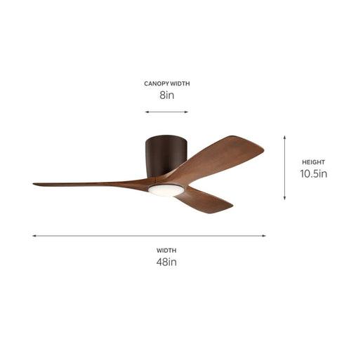 Volos 48" 3 Blade Hugger Indoor Ceiling Fan - Wall Control Included - quow9bolxtardghnhdts_x500.jpg