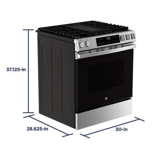 30 in. 5-Burners Slide-In Gas Range in Stainless Steel with Crisp Mode - qzlrc58sftk7jafmedbt_x500.jpg