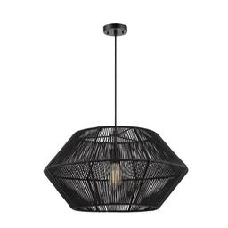 Terra 1-Light Matte Black Chandelier with Natural Twine Shade and Designer Black Cloth Hanging Cord - r9ai9zjrrrjr5jnjcus7_x500.jpg