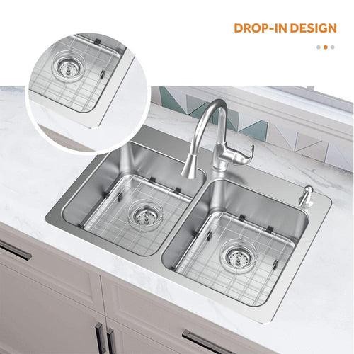 Bratten 33 in. Drop-In 50/50 Double Bowl 18 Gauge Stainless Steel Kitchen Sink with Accessories - rgtox76xxymhblghwcds_x500.jpg