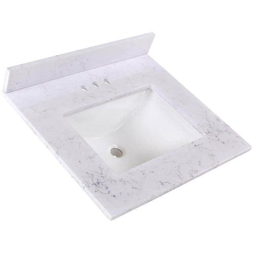 25 in. W x 22 in. D Cultured Marble White Rectangular Single Sink Vanity Top in Pulsar - rwsyoe1bh1xr55skry4o_x500.jpg