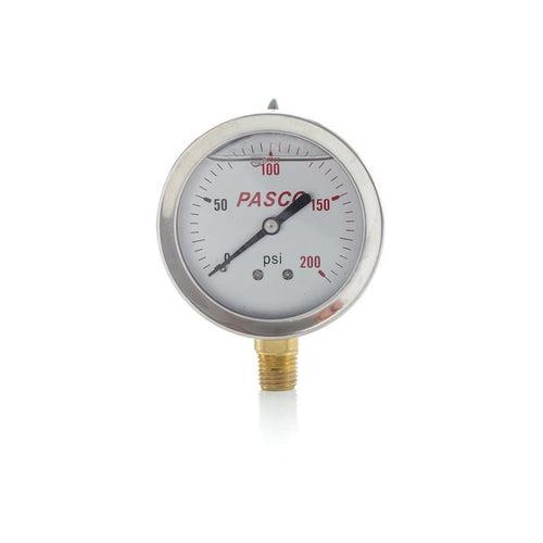 Liquid Filled Pressure Gauge, 2-1/2 in Dia Dial, 0 to 200 psi, 1/4 in MNPT Bottom Connection - s5lwcg05fsg4rrdupuvu_x500.jpg