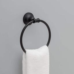 Chamberlain Wall Mount Round Closed Towel Ring Bath Hardware Accessory in Matte Black - s9mraamvfqdiwioi0a0p_x500.jpg