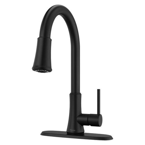 Pfirst Series™ Kitchen Faucet, Deck Mount, 1 Lever Handle, 1 or 3-Hole, Matte Black - shkrv2uehpsgldgikrr7_x500.jpg