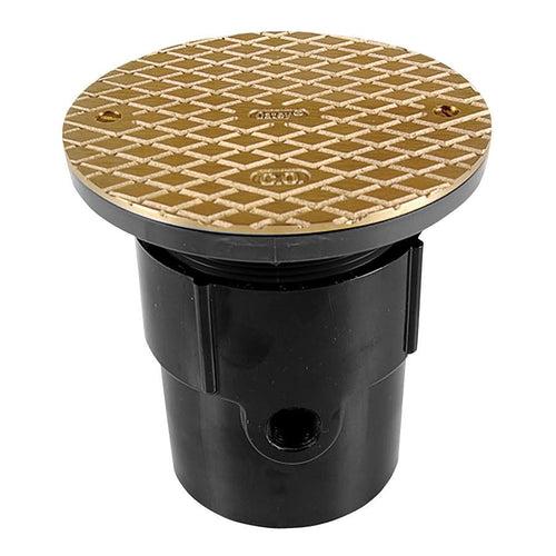 Cleanout With Top, 3 or 4 in Outlet, Socket, 6 in Cover, Round, Brass - sr7tg6upbjyceiqu3pvw_x500.jpg