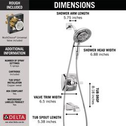 Vesna Monitor 14 Series Pressure Balanced Tub and Shower Set with In2ition and Included Rough-In Valve - swzpfbt7asqzgehgo607_x500.jpg