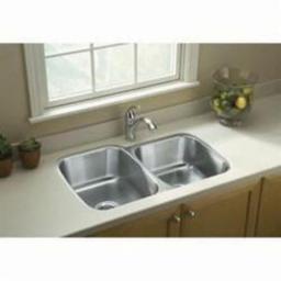 McAllister® Double Bowl Kitchen Sink, Under Mount, 31-1/2 x 20-1/2 in, 8 in Bowl Depth, 18 ga Luster Steel, Stainless - sxfs9xntiftj7unri9fa_x500.jpg