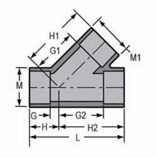 Wye, 4 in, Socket, SCH 80/XH, CPVC - sy93wemtiestxucpvr1i_x500.jpg