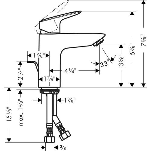 Logis 1.2 GPM Single Hole Bathroom Faucet with EcoRight and ComfortZone Technologies - Drain Assembly Included - t40xrabtchv5gnklanse_x500.jpg