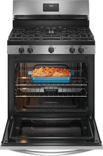 Frigidaire 30 in. 5 Burner Freestanding Gas Range in Stainless Steel - t5zseggefzgtnoux2csg_x500.jpg