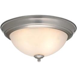 13 in. 2-Light Brushed Nickel Flush Mount with Frosted Glass Shade (2-Pack) - tbc5sgzlgoggzdqktq5d_x500.jpg