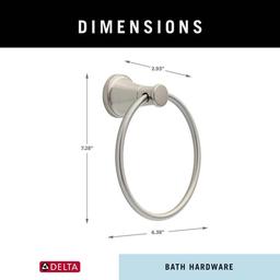 Casara Wall Mount Round Closed Towel Ring Bath Hardware Accessory in Brushed Nickel - tciwkre7mwxtwhijb0z4_x500.jpg