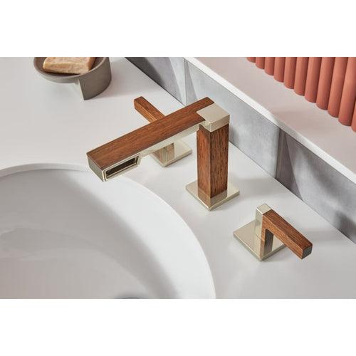 Frank Lloyd Wright 1.2 GPM Widespread Bathroom Faucet with Side Spout Laminar Flow - Less Handles and Drain Assembly - tdzll39dzui3iwjg0bs7_x500.jpg