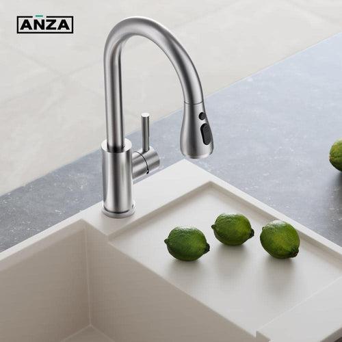 Single-Handle Pull Down Sprayer Kitchen Faucet with Deck Plate in Brushed Nickel - tgm2ztkbc4dnq5a8ec4c_x500.jpg