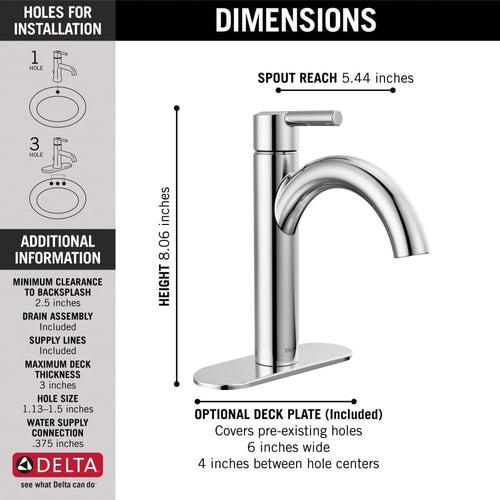 Nicoli 1.2 GPM Single Hole Bathroom Faucet with Push Pop-Up Drain Assembly - tjck2dbwrcapmsmz7xnj_x500.jpg