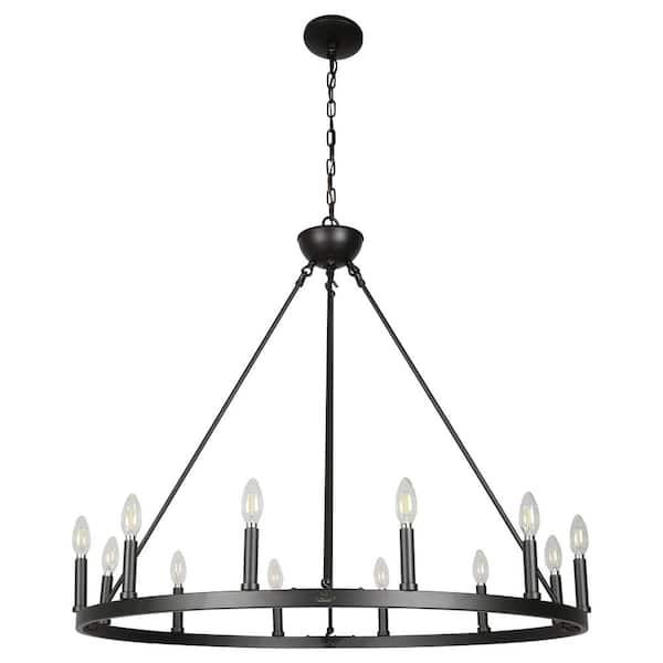 12-Light Matte Black Chandelier Wagon Wheel Steel Frame - to4zwxvafzz1dvy8th53_800x500@2x.jpg