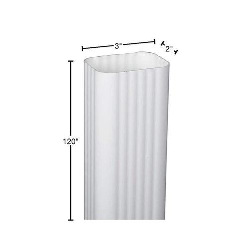 2 in. x 3 in. x 10 ft. White Vinyl Downspout - tpr7q3zeat2xdywylvqe_x500.jpg