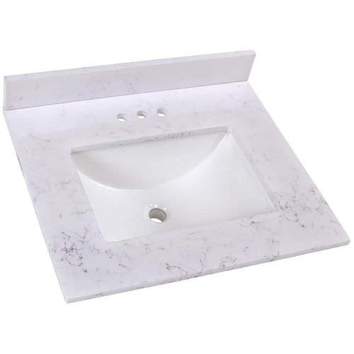 25 in. W x 22 in. D Cultured Marble White Rectangular Single Sink Vanity Top in Pulsar - u3exphbkkquehpxay8fe_x500.jpg