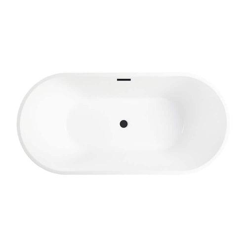 Bordeaux 54 in. Acrylic Flatbottom Freestanding Bathtub in White/Matte Black - uapaf9qxvoveojimwln2_x500.jpg