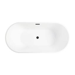 Bordeaux 54 in. Acrylic Flatbottom Freestanding Bathtub in White/Matte Black - uapaf9qxvoveojimwln2_x500.jpg