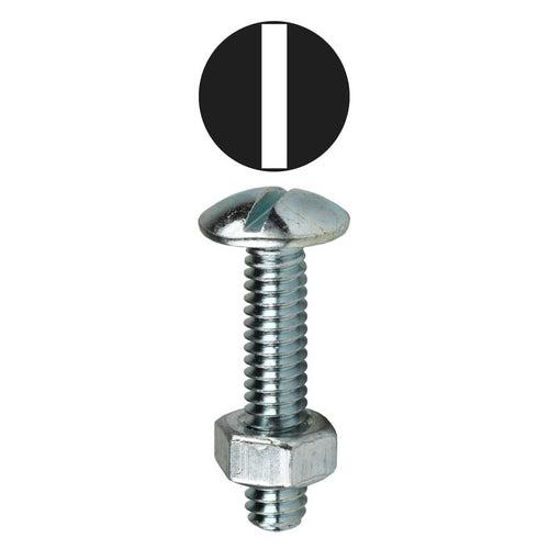 Stove Bolt With Hex Nut, 1/4-20, 1 in OAL, Steel, Truss Head, Zinc Plated, Slotted Drive, 100-Pack - ubbhw6yezgjr7wrp9uia_x500.jpg