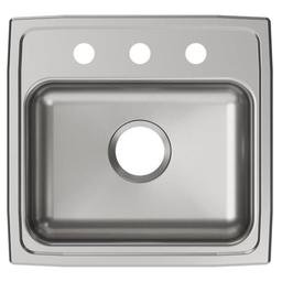 Lustertone™ Classic Single Bowl Kitchen Sink, Top Mount, ADA, 19 x 18 in, 5-3/8 in Bowl Depth, 3-Hole, 18 ga Lustrous Satin Steel, Stainless - uitbaujfwis0jmpsonil_x500.jpg