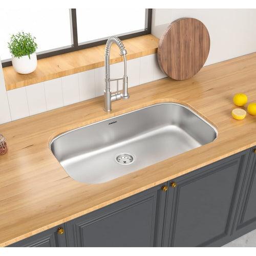 Single Bowl Kitchen Sink, Under Mount, 32 x 18-1/2 in, 8 in Bowl Depth, 18 ga Satin Steel, Stainless - ukiklkofkl6f8me2s3t3_x500.jpg