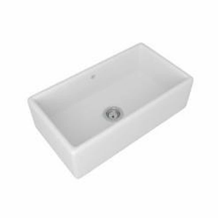 Shaws Original Lancaster Single Bowl Kitchen Sink, Apron Mount, 33 x 18 in, 10 in Bowl Depth, Fireclay, White - umbkotlojib4vwmbtq4e_800x500@2x.jpg