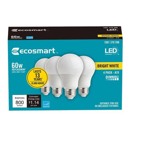 EcoSmart 60-Watt Equivalent A19 Dimmable Energy Star LED Light Bulb in Bright White (8-Pack) - uoicwqiygz44dnlv1zan_x500.jpg